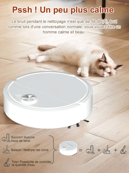 Robot de balayage antibactérien puissant et silencieux