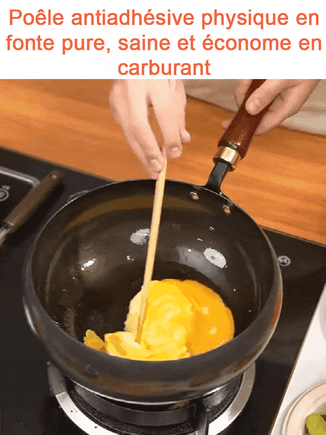 【Fer naturel complémentaire】Pot en fer forgé à la main, non revêtu et antiadhésif 🍳 Durable et résistant à la rouille. La troisième pièce est gratuite !