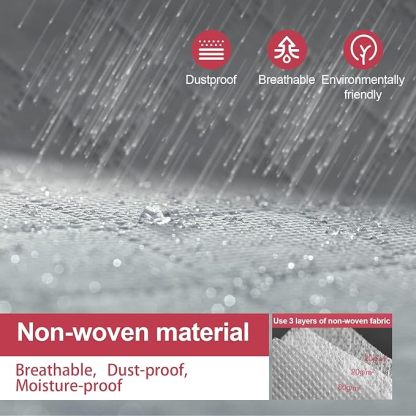 Grand Sac de Rangement 4 Set, Boite de Rangement Vetement Caisse Rangement, Housse de Rangement Couette Poignée Renforcée Cartons Déménagement Couvertures, Rangement Placard Vetement, Gris