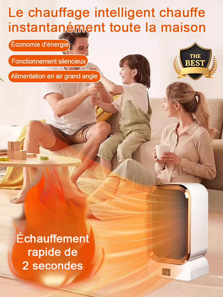 【Chauffe en 2 secondes】✨Nouveau radiateur intelligent développé par l'École Polytechnique de Paris💰Le deuxième à seulement 22 € !