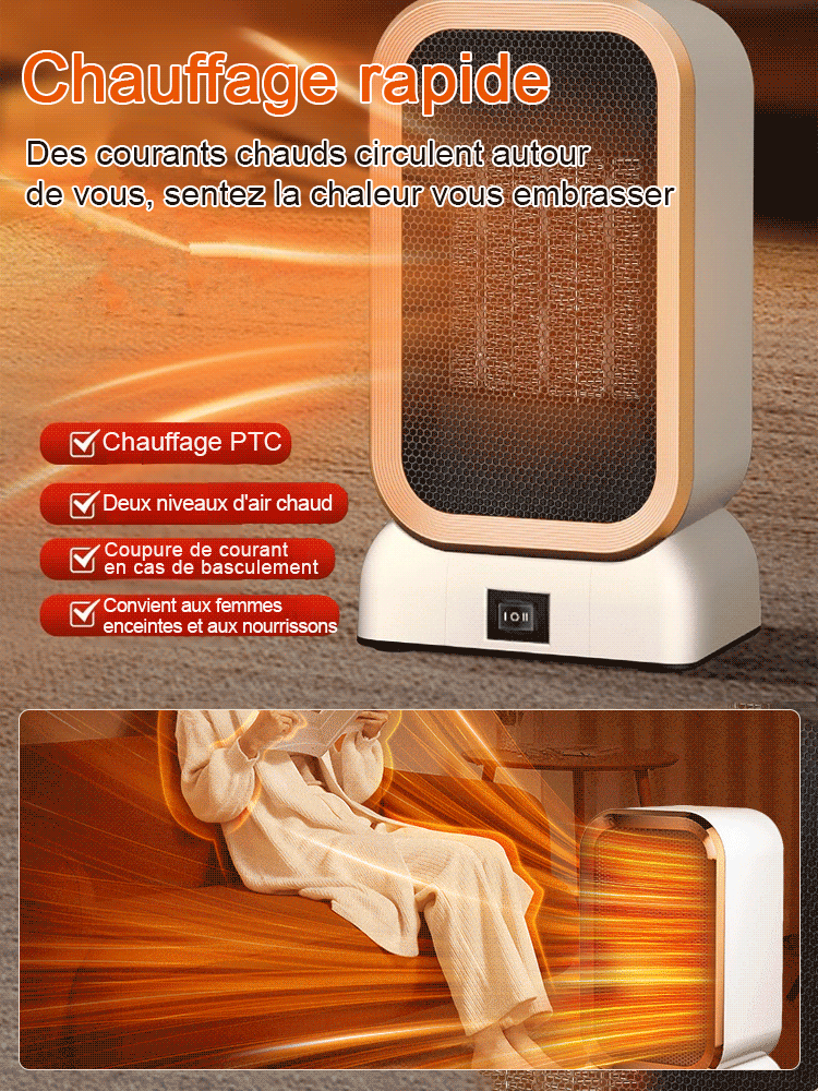 【Chauffe en 2 secondes】✨Nouveau radiateur intelligent développé par l'École Polytechnique de Paris💰Le deuxième à seulement 22 € !