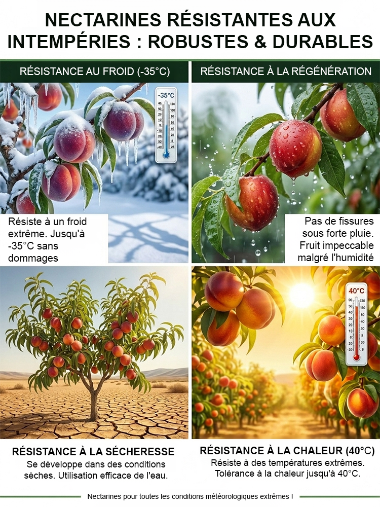 【Garantie de survie à 100 %】Jeunes plants de pêches à chair juteuse sélectionnés par Gaisenheim | Jeunes plants de 2 ans à la croissance vigoureuse | Produisent des fruits dès la première année | Idéaux pour les balcons et les jardins | Résistants au froi
