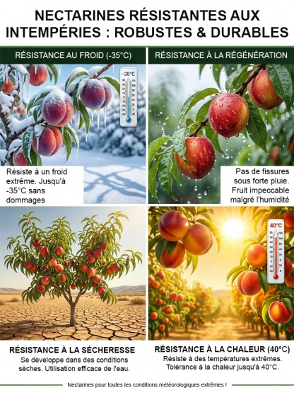 【Garantie de survie à 100 %】Jeunes plants de pêches à chair juteuse sélectionnés par Gaisenheim | Jeunes plants de 2 ans à la croissance vigoureuse | Produisent des fruits dès la première année | Idéaux pour les balcons et les jardins | Résistants au froi