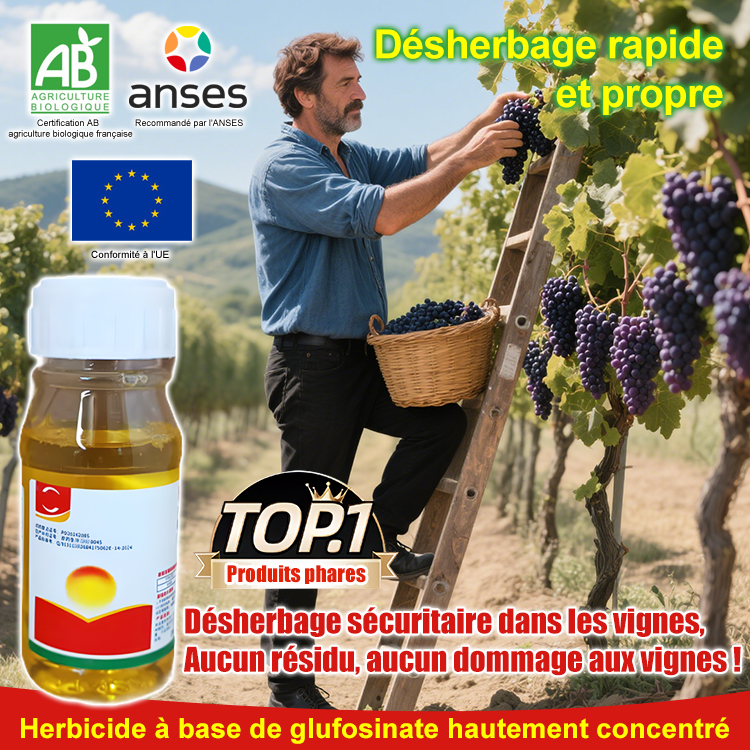 【Herbicide doublement certifié par le Ministère français de l'Agriculture et l'Ange Bleu】