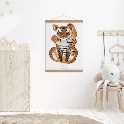 Lovbabe Tiger🐯 Baby Footprint Kit | Personalized Keepsake, Mural Nursery Decor & Children's Room Art, Unique Baby Gift Animals,Tiger🐯 Christmas Gifts-Lovbabe