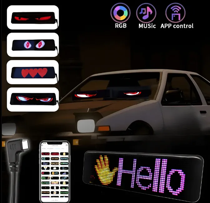 [Exclusive production]Colorful Eye Lamp Soft Screen for Car Windows