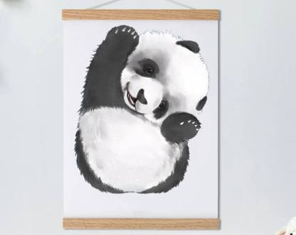 Lovbabe Personalized Baby Footprint Kit - Enthusiastic Panda Design | Perfect Baby Shower Gift, Nursery Decor & Pet Keepsake & Children's Room Animals, Panda Christmas Gifts-Lovbabe