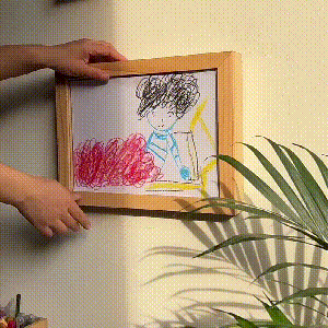 Wooden Kids Art Frame