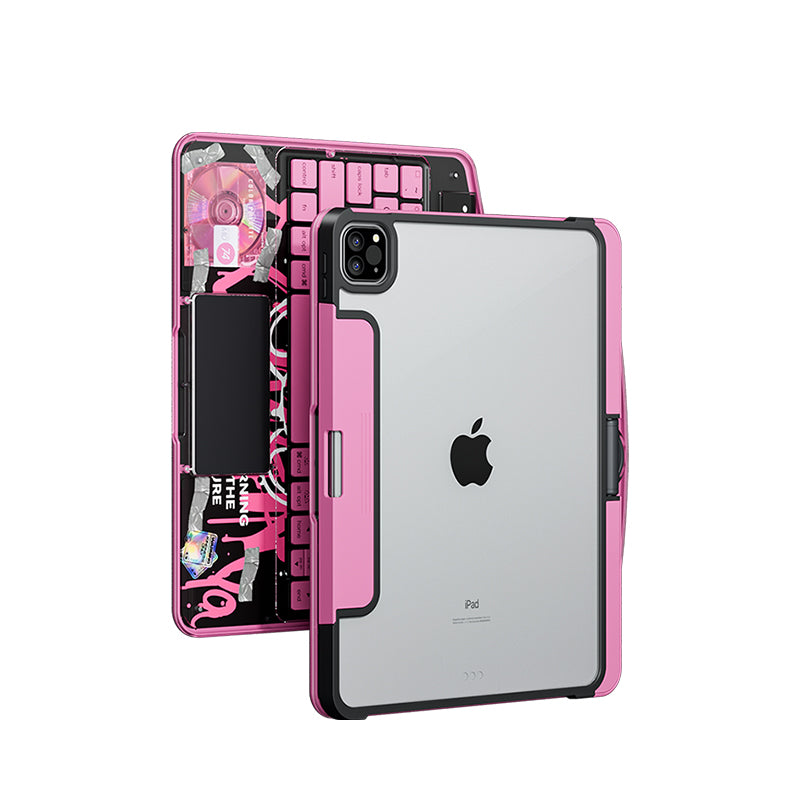 10.2" iPad (7/8/9) Gen Transparent 360° iPad Keyboard Case