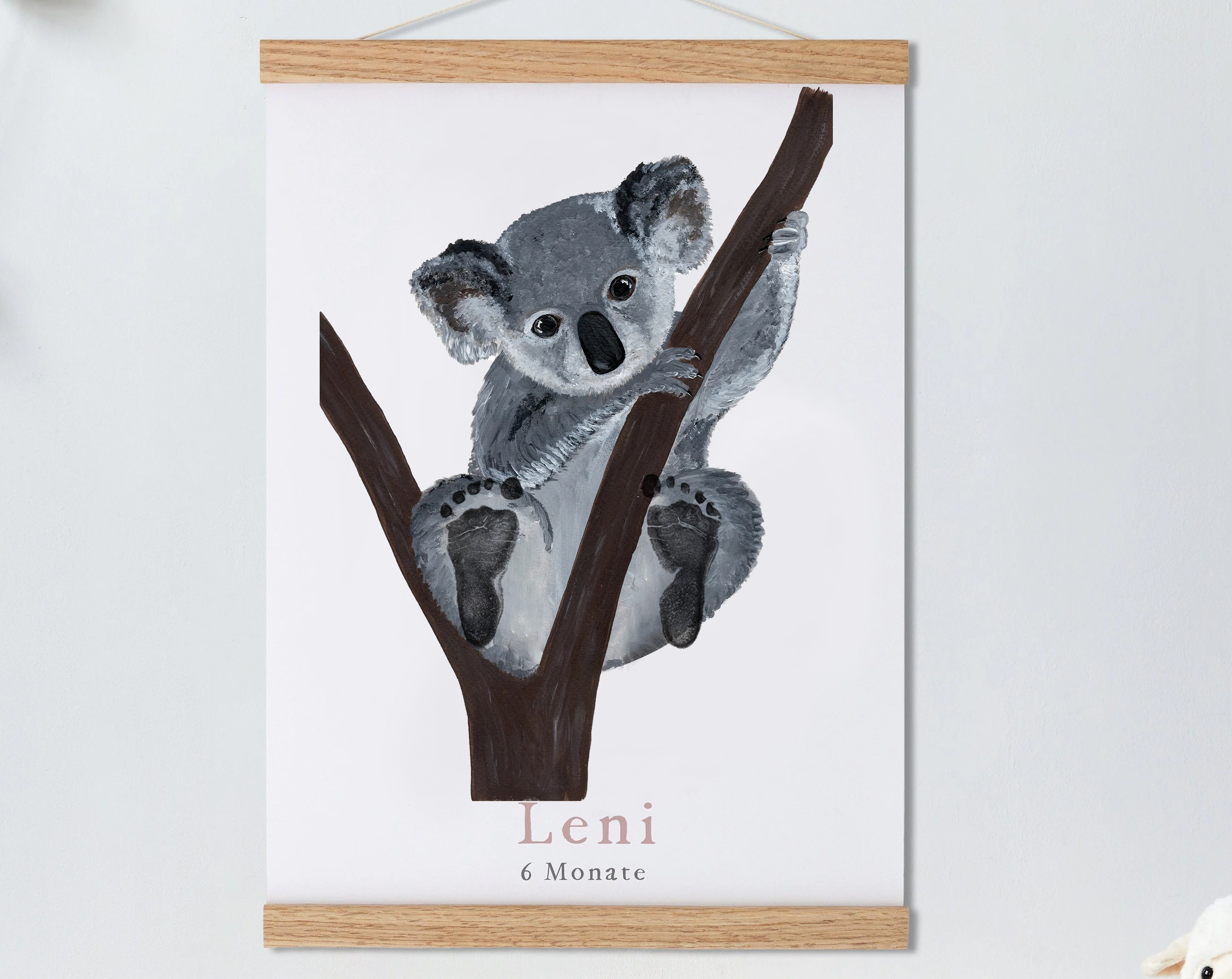 Lovbabe Tree Koala🐨 Baby Footprint Kit | Personalized Keepsake, Mural Nursery Decor & Children's Room Art, Unique Baby & Pet Gift Animals,Tree Koala🐨 Christmas Gifts-Lovbabe
