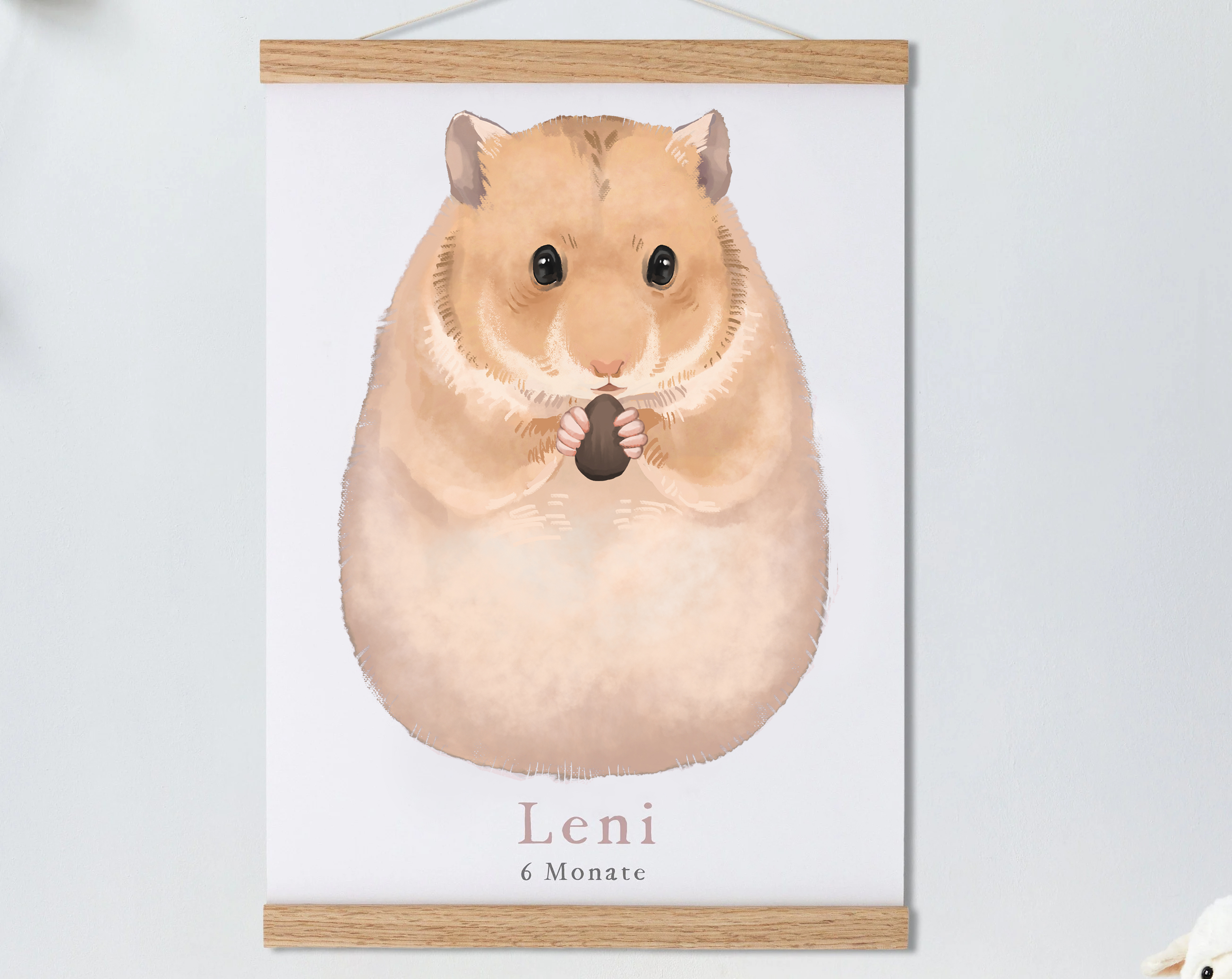 Lovbabe Hamster Baby Footprint Kit | Personalized Keepsake, Mural Nursery Decor & Children's Room Art, Unique Hamster Gift Animals, Hamster(Moose) Christmas Gifts-Lovbabe