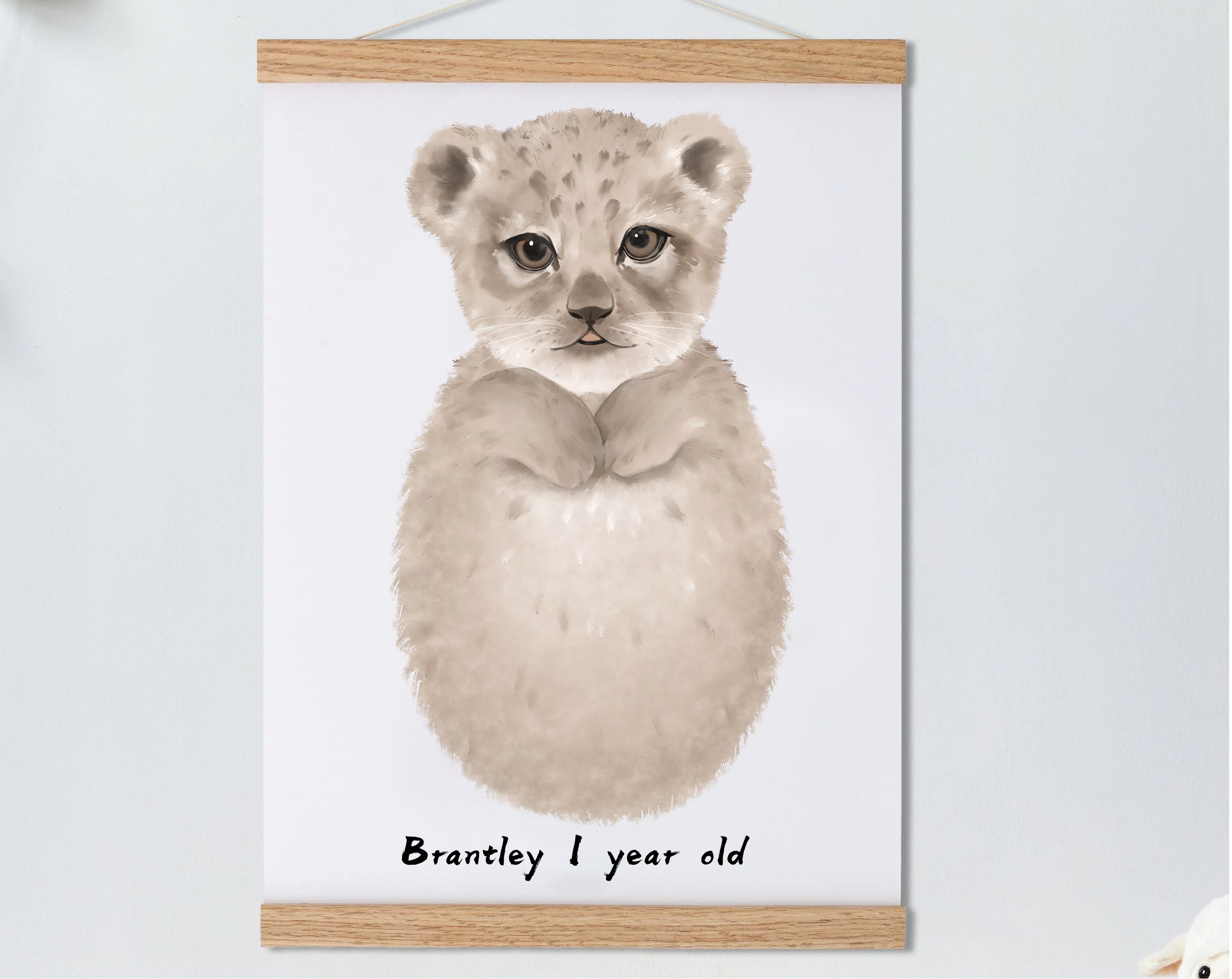 Lovbabe Cute Lion Baby Footprint Kit | Personalized Keepsake, Mural Nursery Decor & Children's Room Art, Unique Baby Gift Animals, Lion Christmas Gifts-Lovbabe