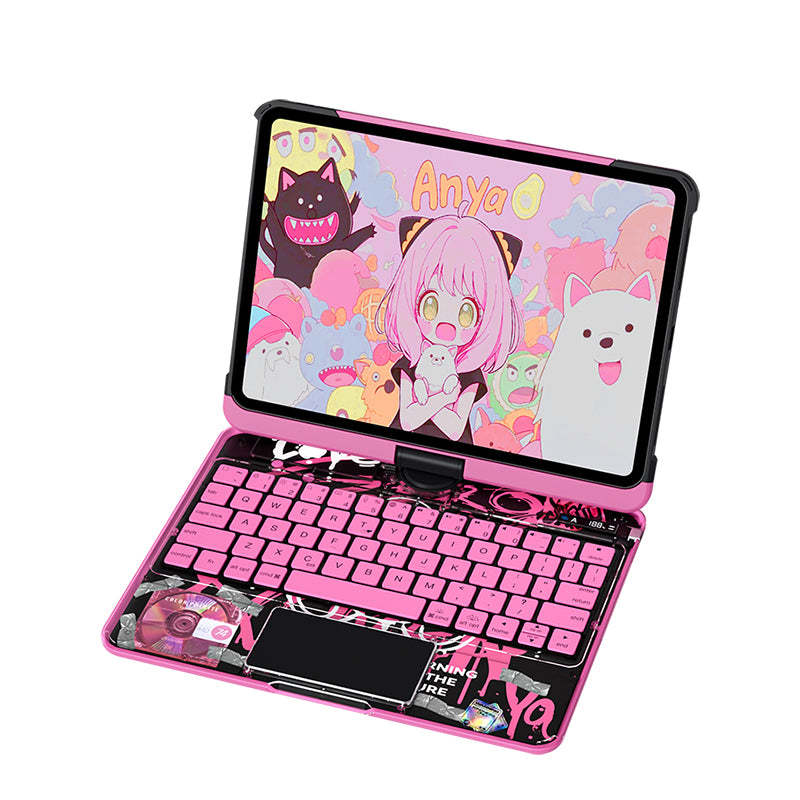 10.2" iPad (7/8/9) Gen Transparent 360° iPad Keyboard Case