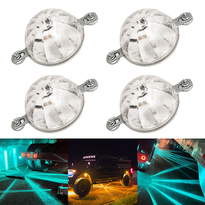 Universal LED Chassis Light - 12V/24V Waterproof Warning Tail Lights for Trucks, Cars, Motorcycles