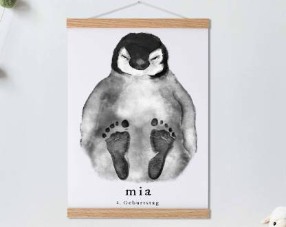 Lovbabe Penguin🐧 Baby Footprint Kit | Personalized Keepsake, Mural Baby & Children's Room Decor, Baby Shower Gift & Pet Gift Christmas Gifts-Lovbabe