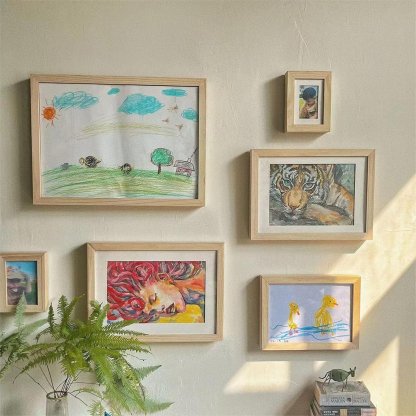 Wooden Kids Art Frame