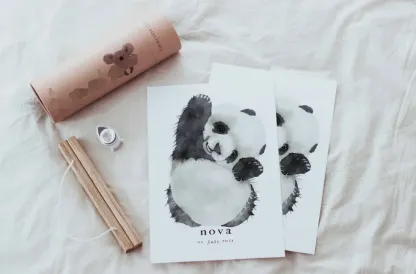 Lovbabe Cute Giraffe🦒Baby Footprint Kit | Personalized Keepsake, Mural Nursery Decor & Children's Room Art, Unique Baby & Pet Gift Animals, Cute Giraffe🐾 Christmas Gifts-Lovbabe