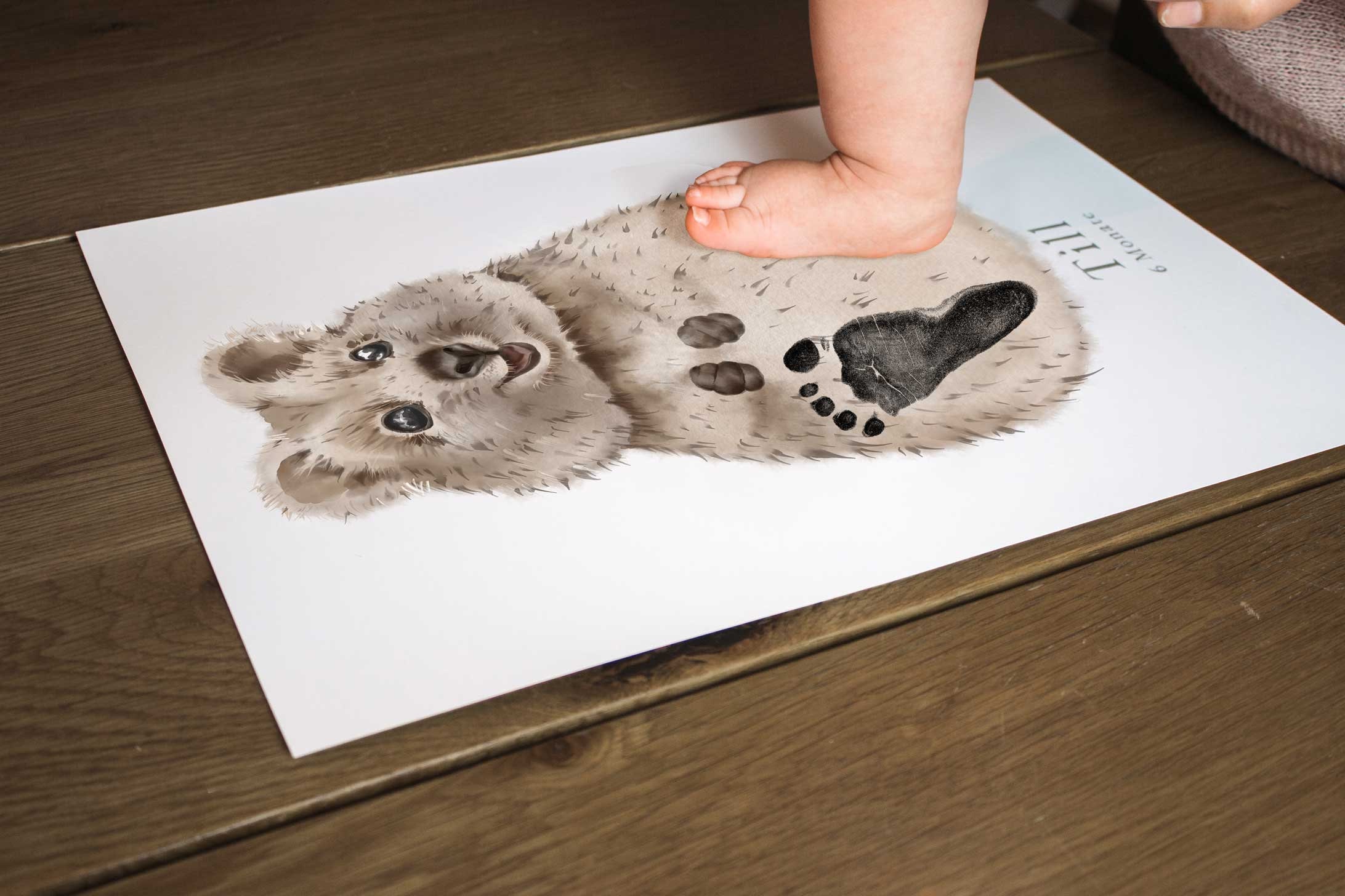 Lovbabe Curious Quokka Baby Footprint Kit | Personalized Keepsake, Mural Nursery Decor & Children's Room Art, Unique Baby & Pet Gift Animals, Quokka Christmas Gifts-Lovbabe
