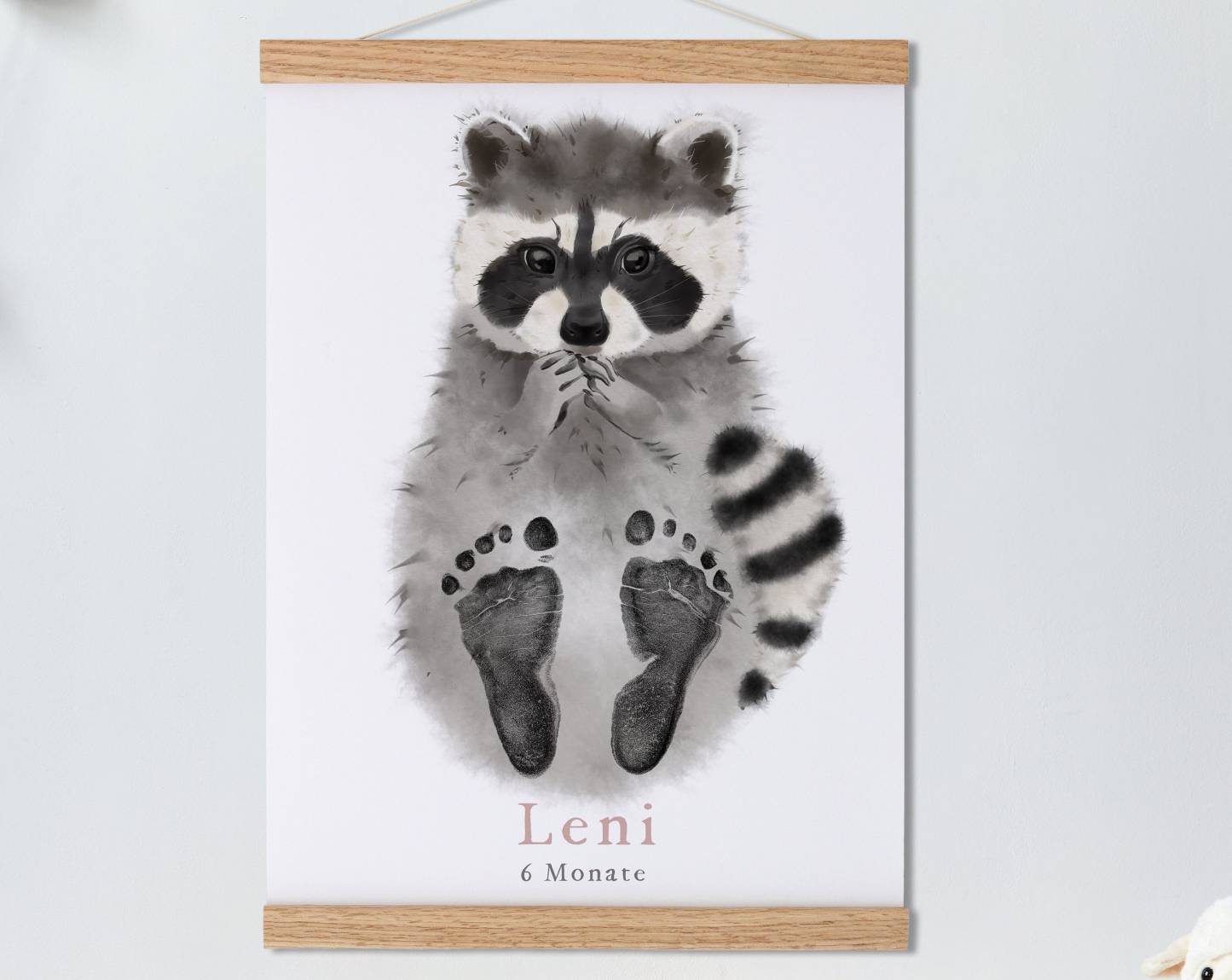 Lovbabe Raccoon🐾 Baby Footprint Kit | Personalized Baby Gift, Mural Baby & Children's Room Decor, Keepsake & Pet Gift Christmas Gifts-Lovbabe