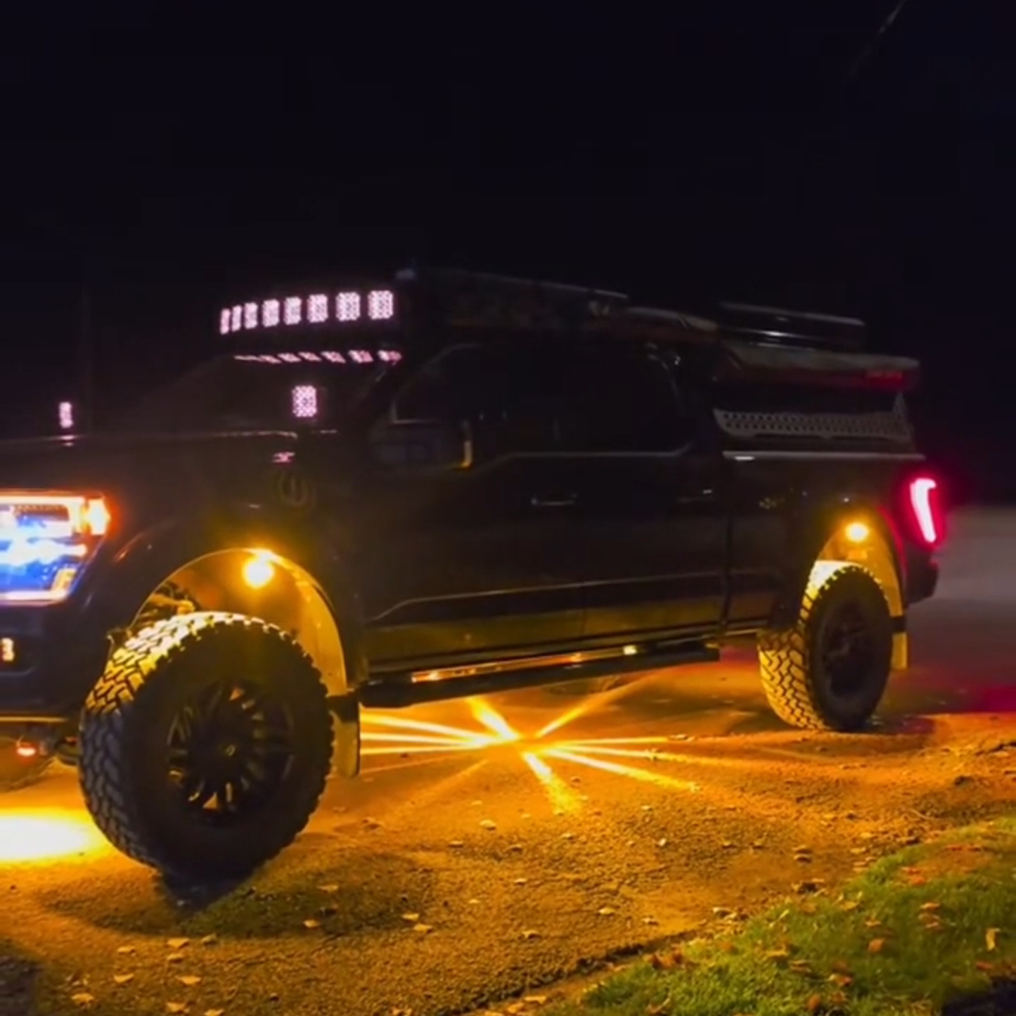 Universal LED Chassis Light - 12V/24V Waterproof Warning Tail Lights for Trucks, Cars, Motorcycles