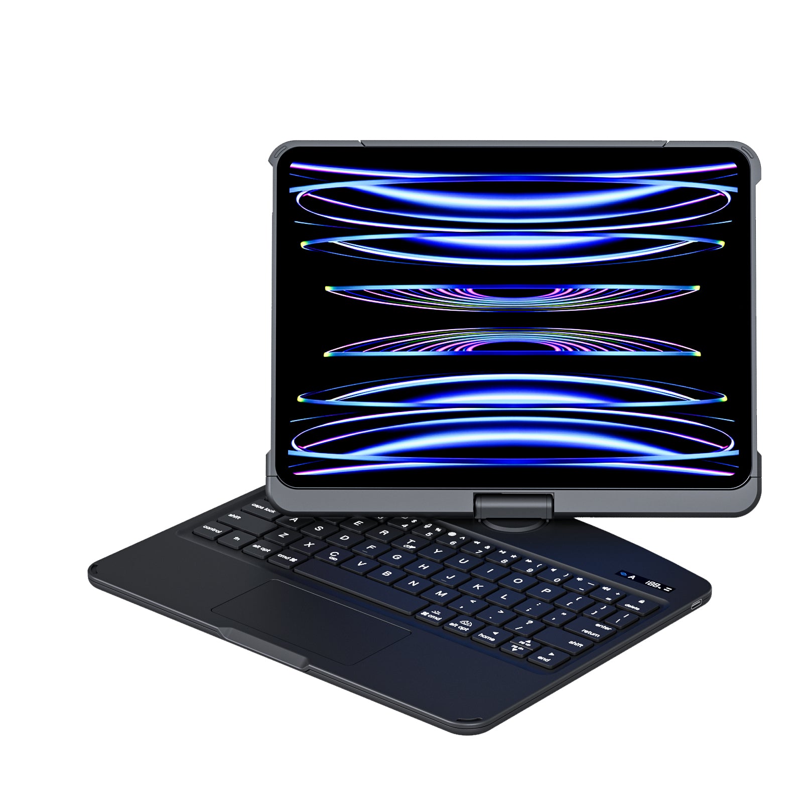 10.2" iPad (7/8/9) Gen Transparent 360° iPad Keyboard Case