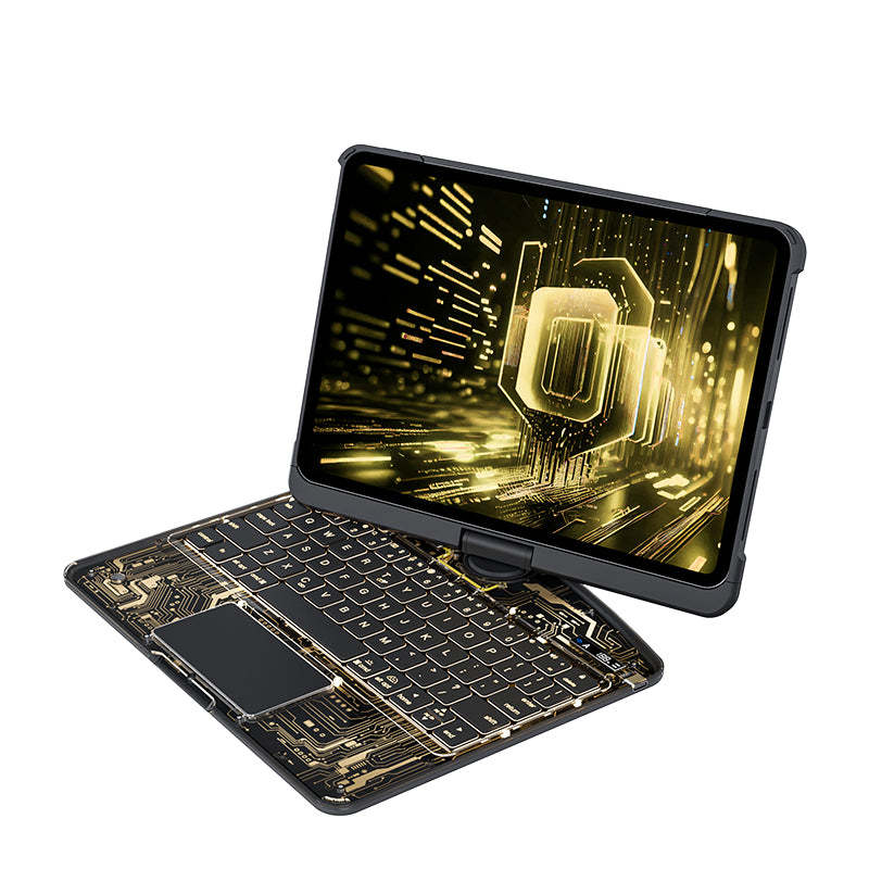 10.2" iPad (7/8/9) Gen Transparent 360° iPad Keyboard Case