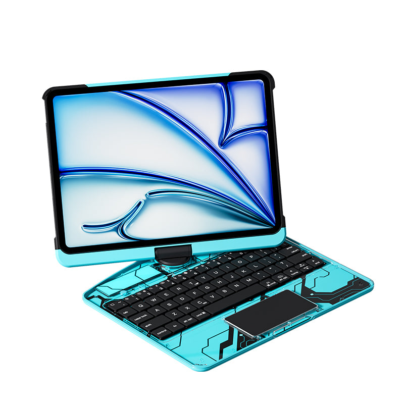 10.2" iPad (7/8/9) Gen Transparent 360° iPad Keyboard Case