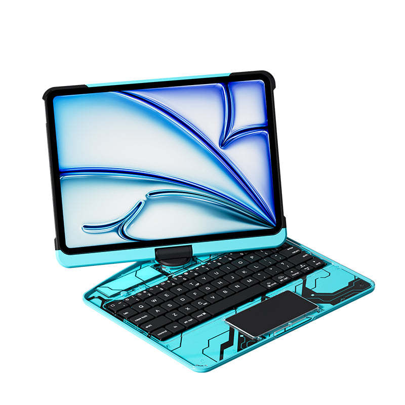 10.2" iPad (7/8/9) Gen Transparent 360° iPad Keyboard Case