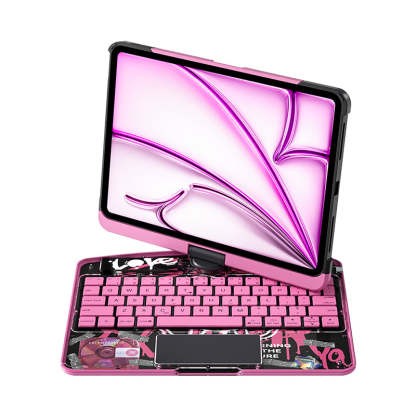 10.2" iPad (7/8/9) Gen Transparent 360° iPad Keyboard Case
