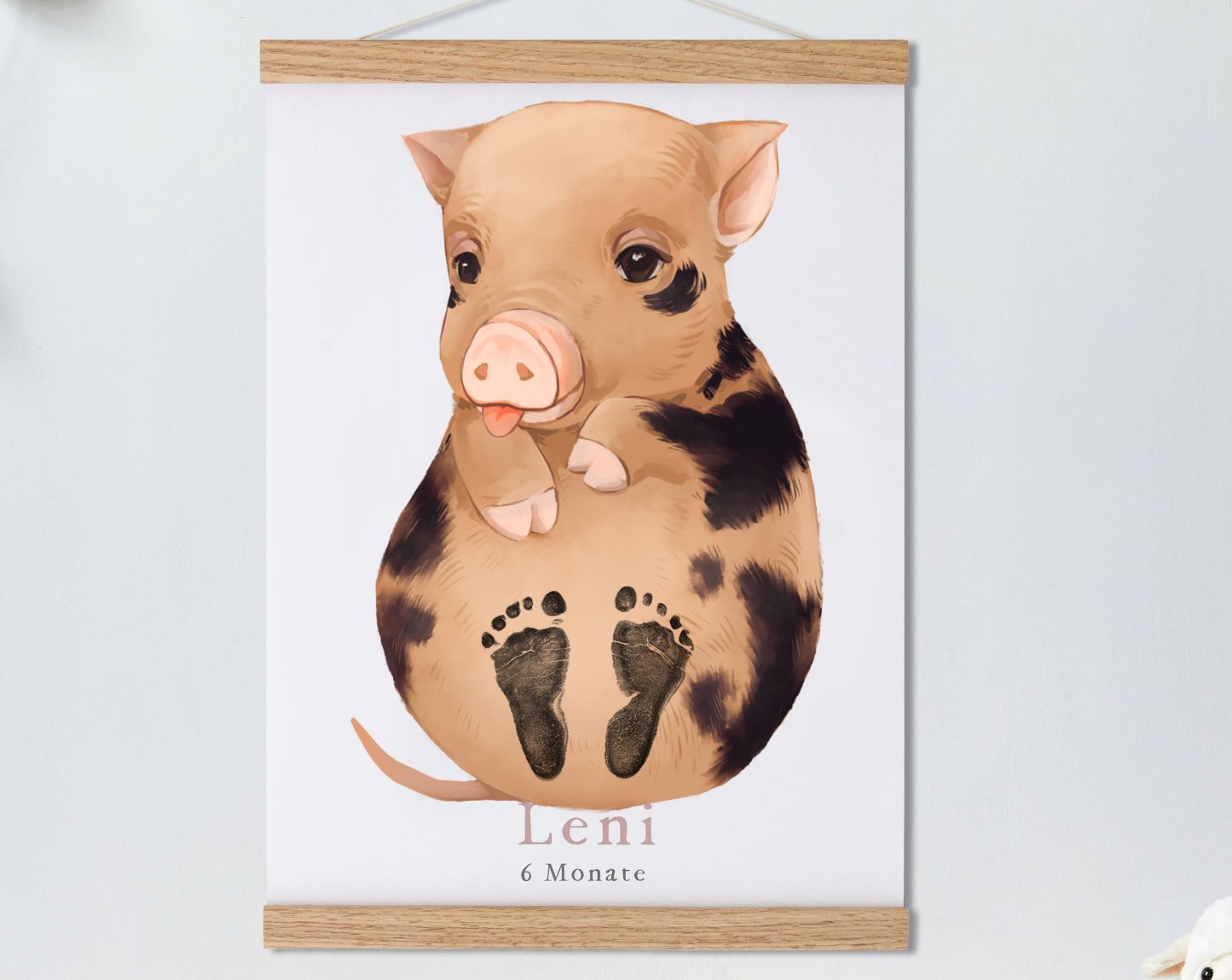 Lovbabe Pig Baby Footprint Kit | Personalized Keepsake, Mural Nursery Decor & Children's Room Art, Unique Baby Gift Animals, Pig🐷 Christmas Gifts-Lovbabe