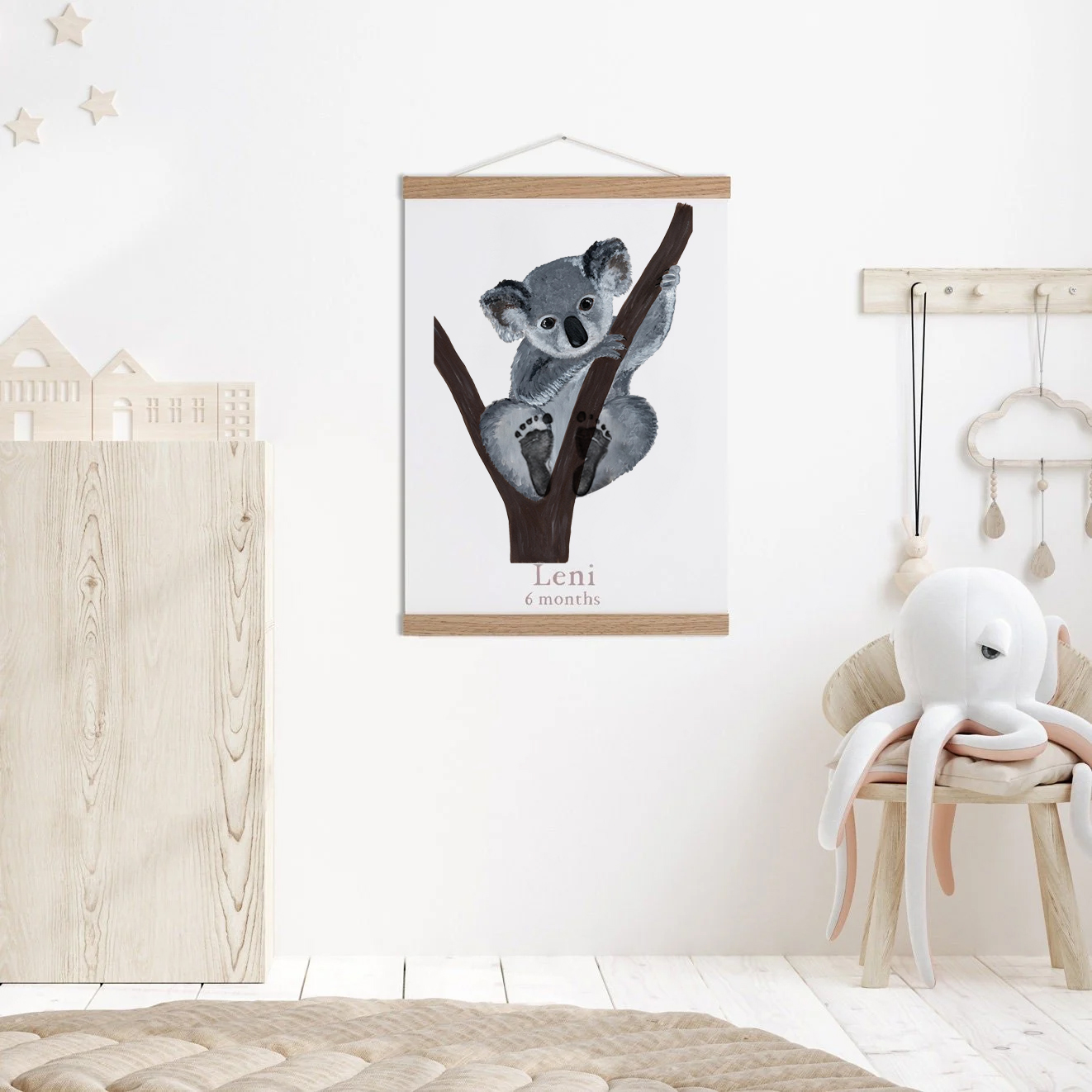 Lovbabe Tree Koala🐨 Baby Footprint Kit | Personalized Keepsake, Mural Nursery Decor & Children's Room Art, Unique Baby & Pet Gift Animals,Tree Koala🐨 Christmas Gifts-Lovbabe