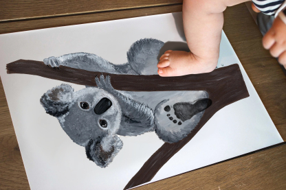 Lovbabe Tree Koala🐨 Baby Footprint Kit | Personalized Keepsake, Mural Nursery Decor & Children's Room Art, Unique Baby & Pet Gift Animals,Tree Koala🐨 Christmas Gifts-Lovbabe