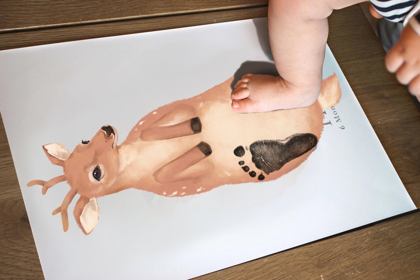 Lovbabe Deer Baby Footprint Kit | Personalized Keepsake, Mural Nursery Decor & Children's Room Art, Unique Deer Gift Animals, Deer Baby Gift Christmas Gifts-Lovbabe