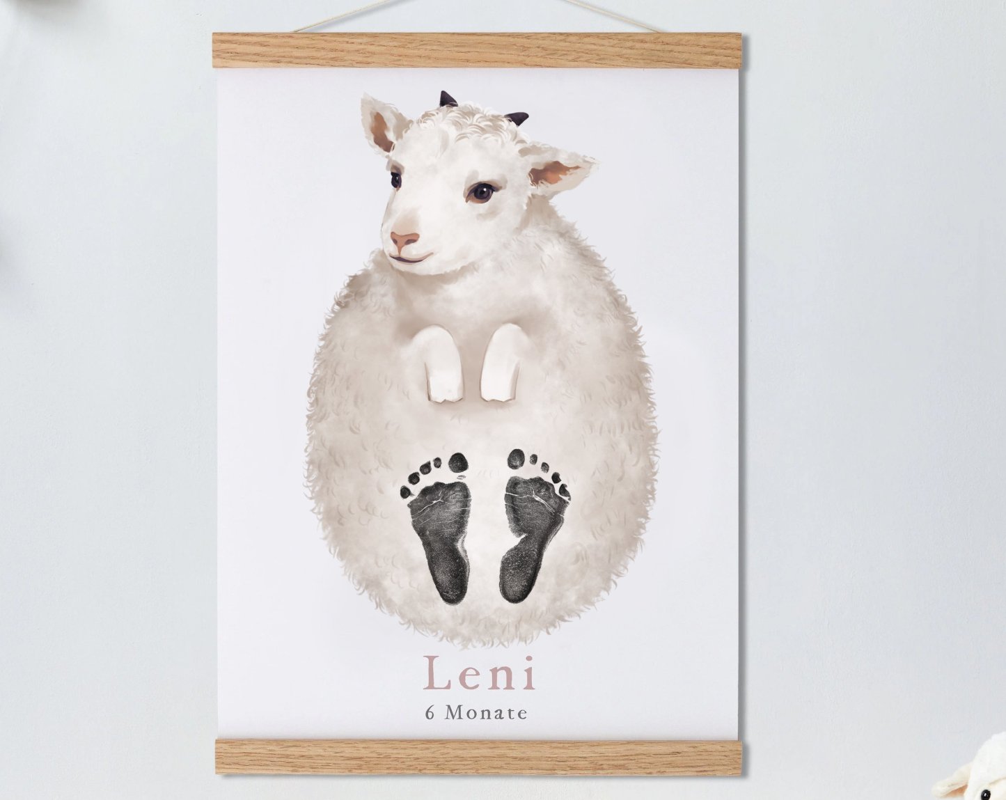 Lovbabe Cute Sheep🐏 Baby Footprint Kit | Personalized Keepsake, Mural Nursery Decor & Children's Room Art, Unique Baby & Pet Gift Animals, Sheep Gift🐾 Christmas Gifts-Lovbabe