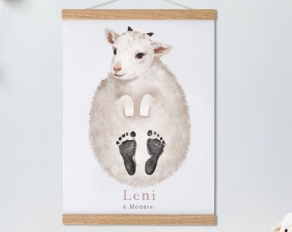 Lovbabe Cute Sheep🐏 Baby Footprint Kit | Personalized Keepsake, Mural Nursery Decor & Children's Room Art, Unique Baby & Pet Gift Animals, Sheep Gift🐾 Christmas Gifts-Lovbabe