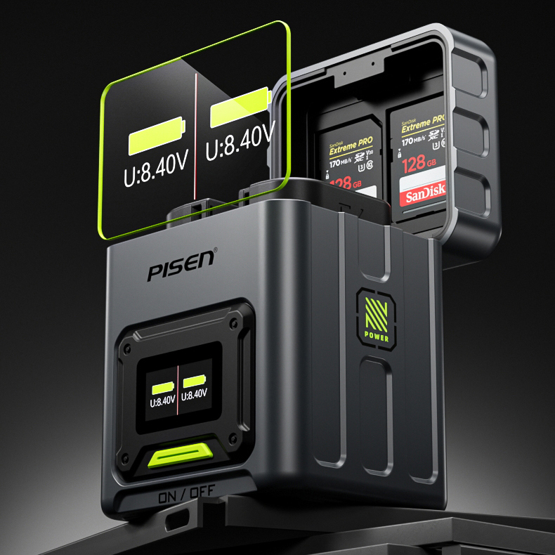 Camera Battery Suitable For Fuji Canon Nikon Camera Fast Charging Card Box Set Charger Digital Display Charging Compartment