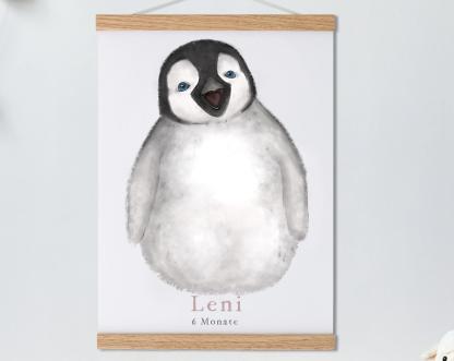 Lovbabe Smiling Penguin🐧Baby Footprint Kit | Personalized Keepsake, Mural Nursery Decor & Children's Room Art, Unique Penguin Gift Animals,Penguin Christmas Gifts-Lovbabe