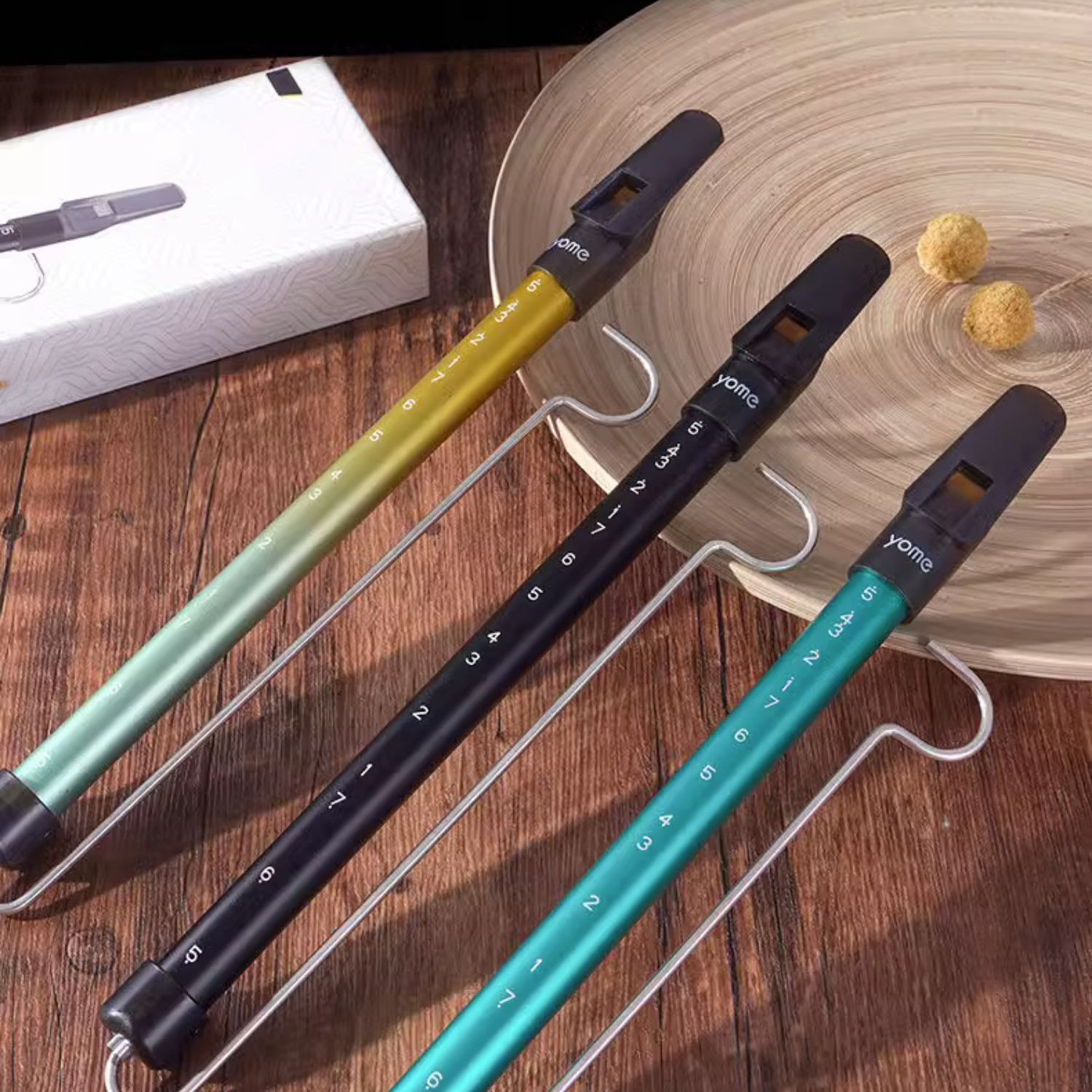 Double-Tone Sliding Flute Whistle Air-Blown Flute Instrument