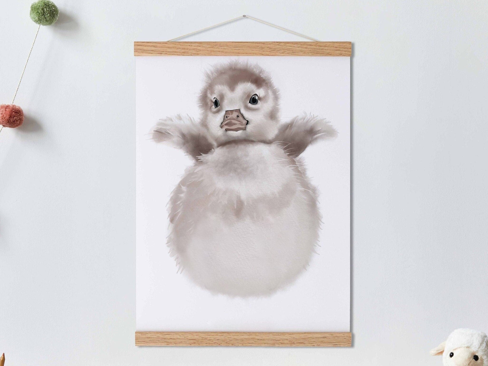 Lovbabe Cute Duck 🦆 Baby Footprint Kit | Personalized Keepsake, Mural Nursery Decor & Children's Room Art, Unique Baby & Pet Gift Animals, Duck Christmas Gifts-Lovbabe