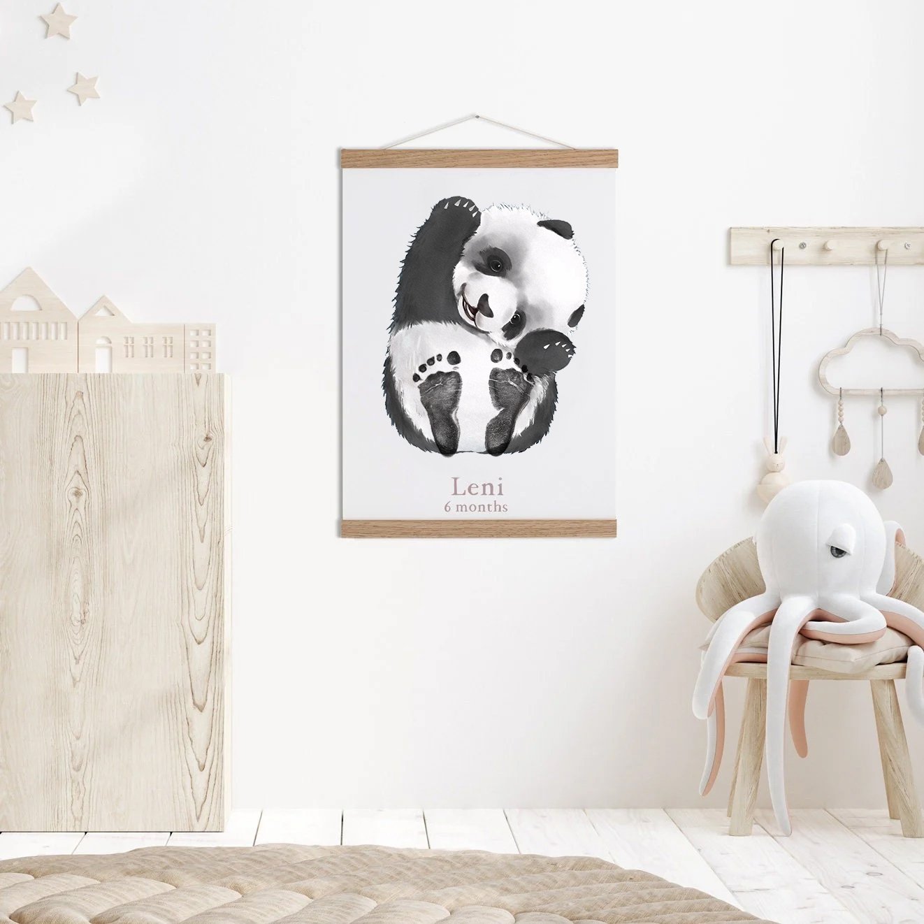 Lovbabe Baby Fox Footprint Kit | Personalized Keepsake, Mural Nursery Decor & Children's Room Art, Unique Baby Gift Animals, Fox Baby Gift Christmas Gifts-Lovbabe
