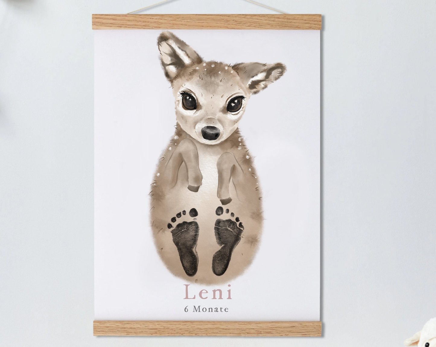 Lovbabe Little Deer Baby Footprint Kit | Personalized Keepsake, Mural Nursery Decor & Children's Room Art, Unique Baby Gift Animals, Little Deer Christmas Gifts-Lovbabe