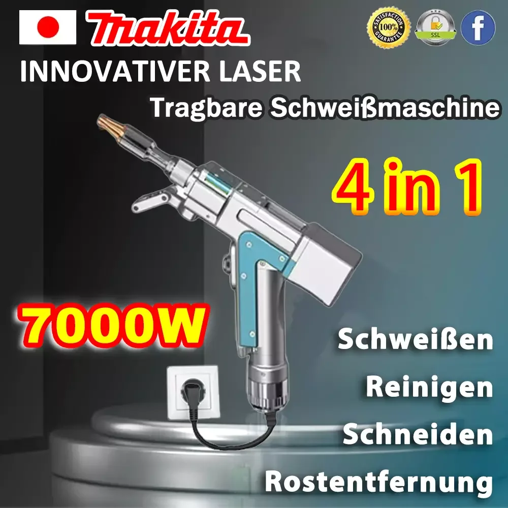 Laserový zvárací stroj (tri v jednom) najnovší model Milwaukee 2024 zváranie + rezanie + odstraňovanie hrdze 7000W