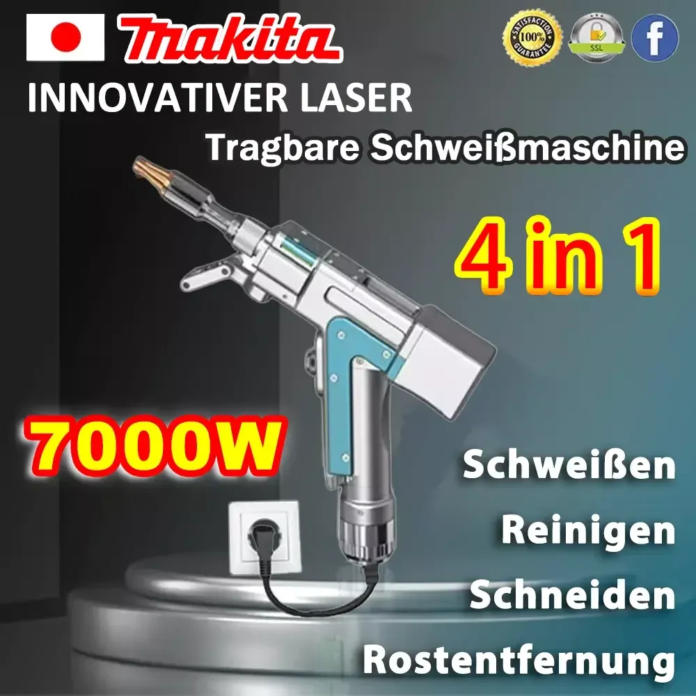 Laserový zvárací stroj (tri v jednom) najnovší model Milwaukee 2024 zváranie + rezanie + odstraňovanie hrdze 7000W