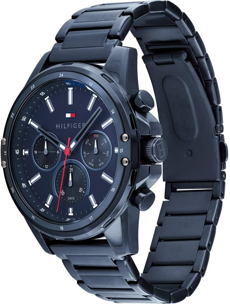 Nowy wielofunkcyjny zegarek TOMMY HILFIGER silikonowy sportowy kwarcowy wodoodporny