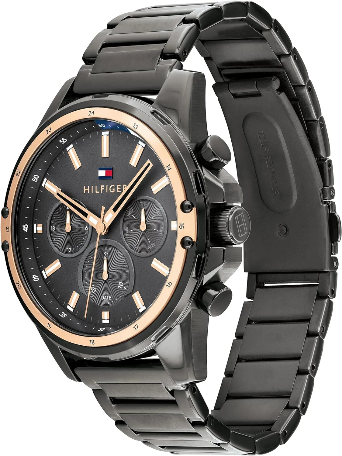 Nowy wielofunkcyjny zegarek TOMMY HILFIGER silikonowy sportowy kwarcowy wodoodporny