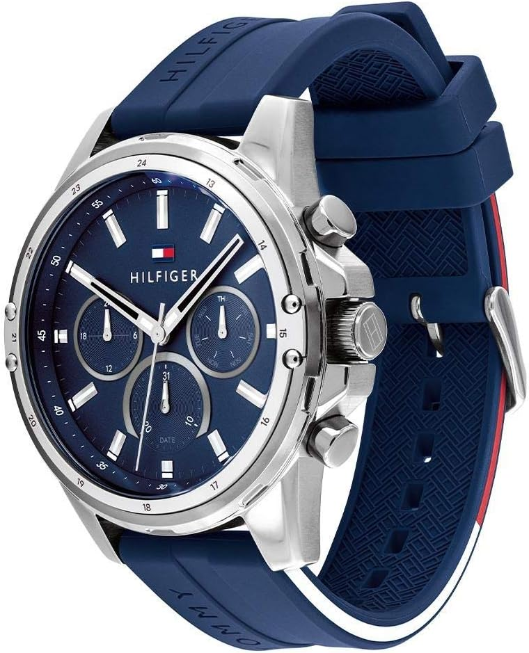 Nowy wielofunkcyjny zegarek TOMMY HILFIGER silikonowy sportowy kwarcowy wodoodporny