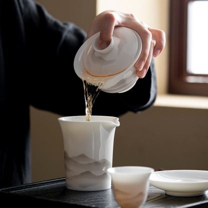 White jade porcelain covered bowl