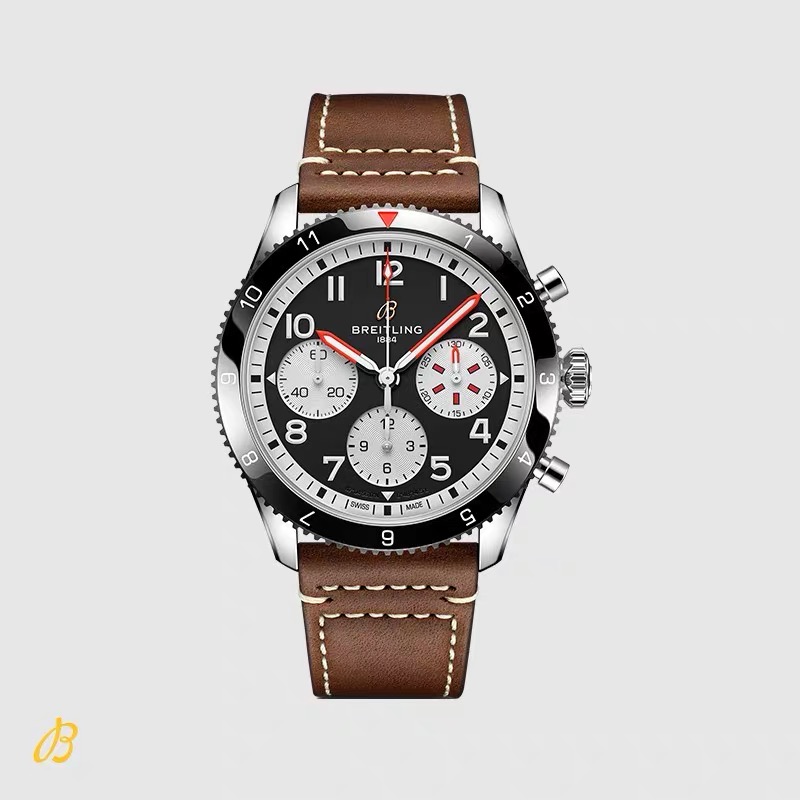 Męski zegarek z podwójną strefą czasową B04 Chronograf Niebieski 46 Oficjalny szwajcarski zegarek mechaniczny