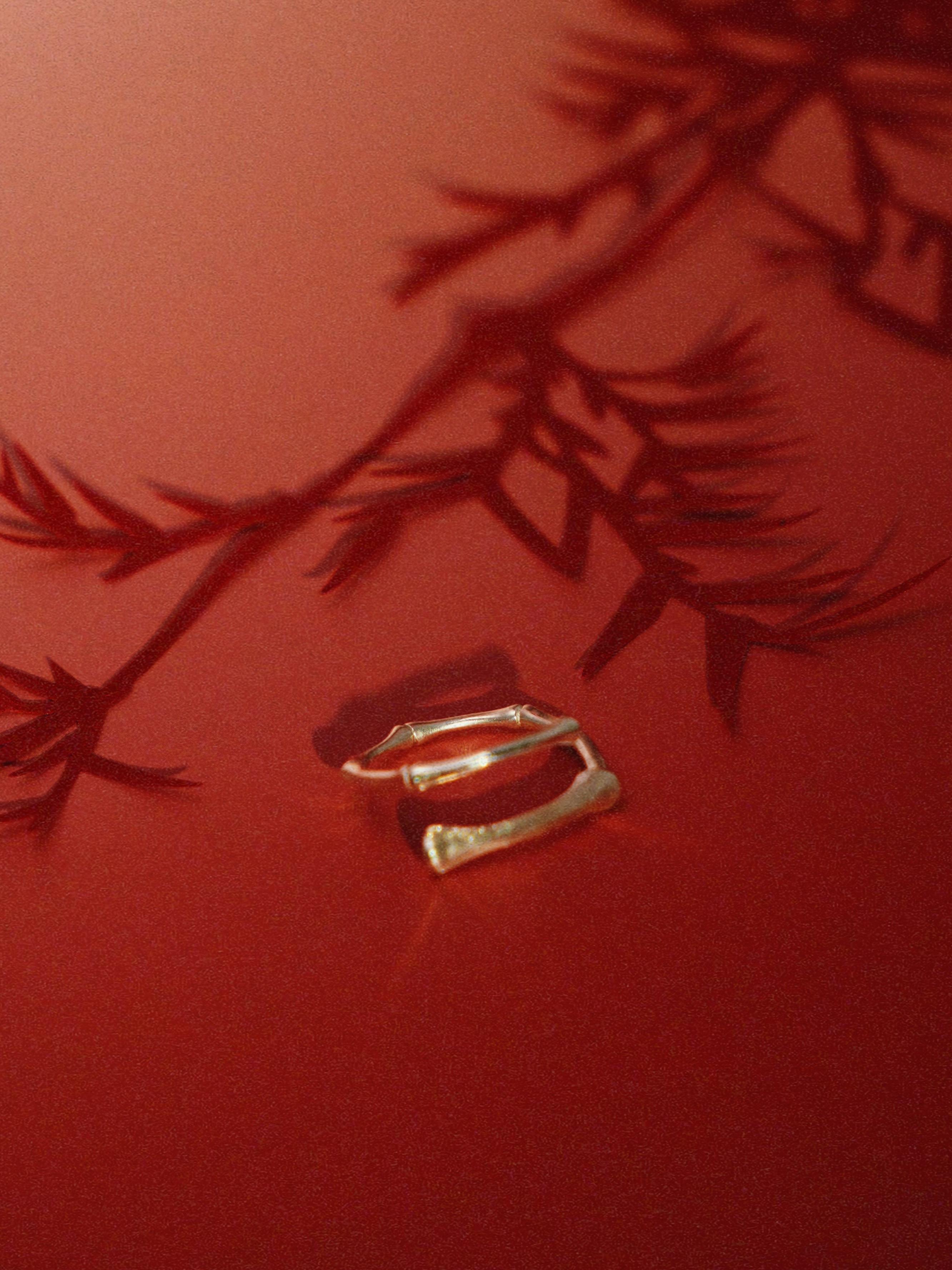 Bamboo engraving ring