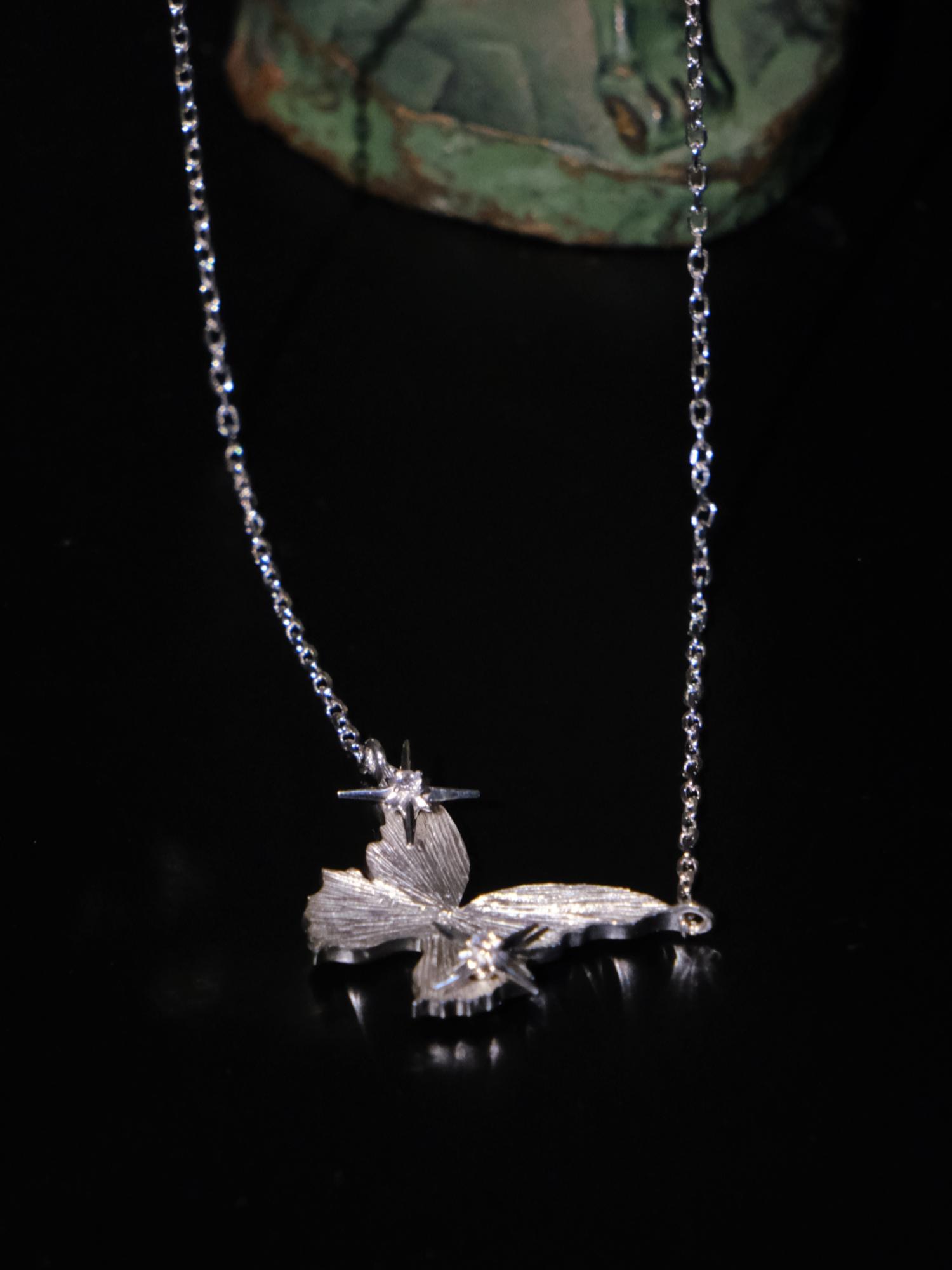 Fireflies·Butterfly Necklace Silver